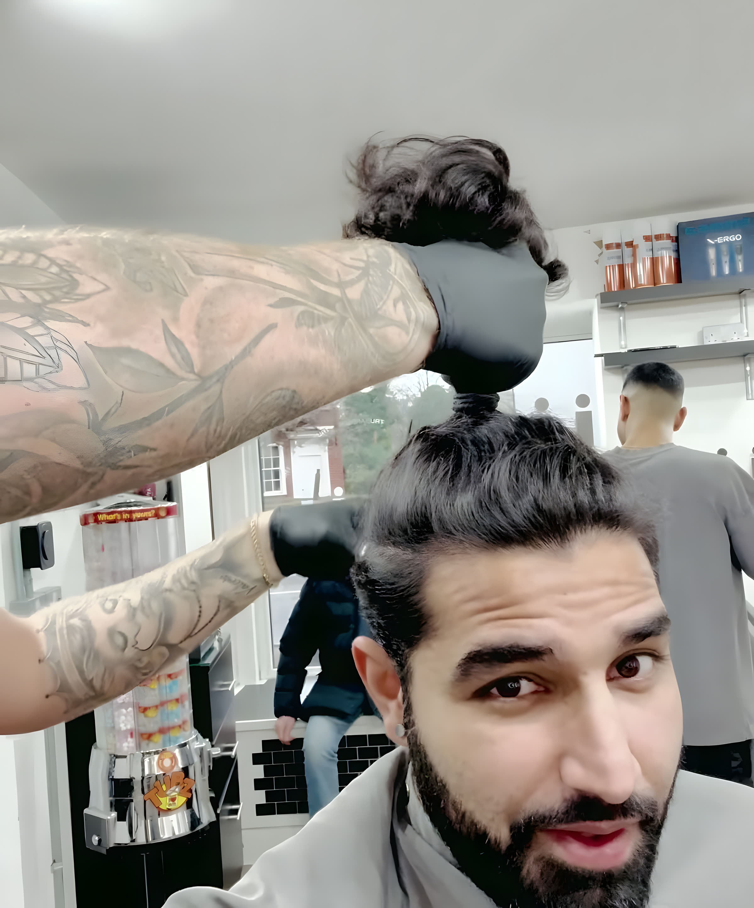Before the cut.