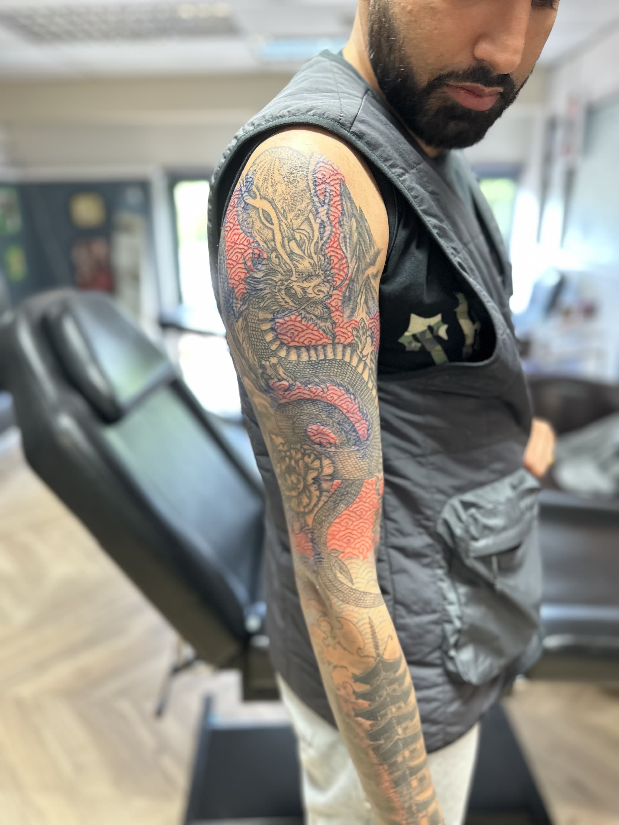 Complete sleeve — full arm from shoulder to wrist
